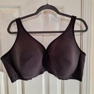 Cacique 48DD Lightly Lined Full Coverage No Wire black plus size bra